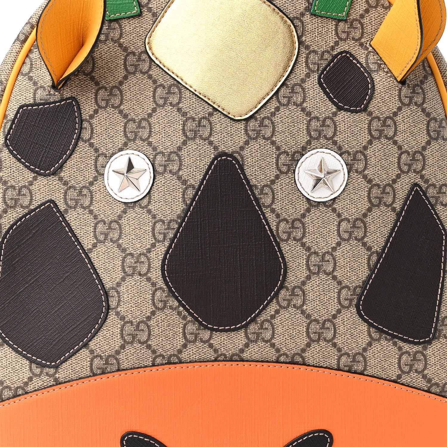 Gucci GG Supreme Monogram Kids Giraffe Backpack Ebony Multicolor 8 of 10