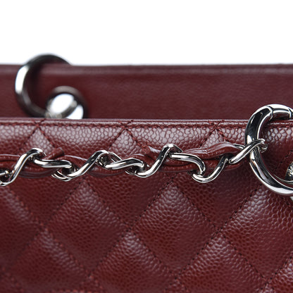 Chanel Caviar Quilted Grand Shopping Tote GST Burgundy 9 of 10