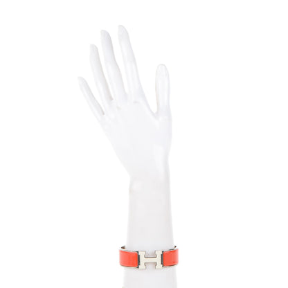 Hermes Enamel Wide Clic Clac H Bracelet GM Orange Fruite 2 of 5