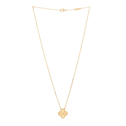 Van Cleef & Arpels 18K Yellow Gold Guilloche Vintage Alhambra Pendant Necklace 3 of 5