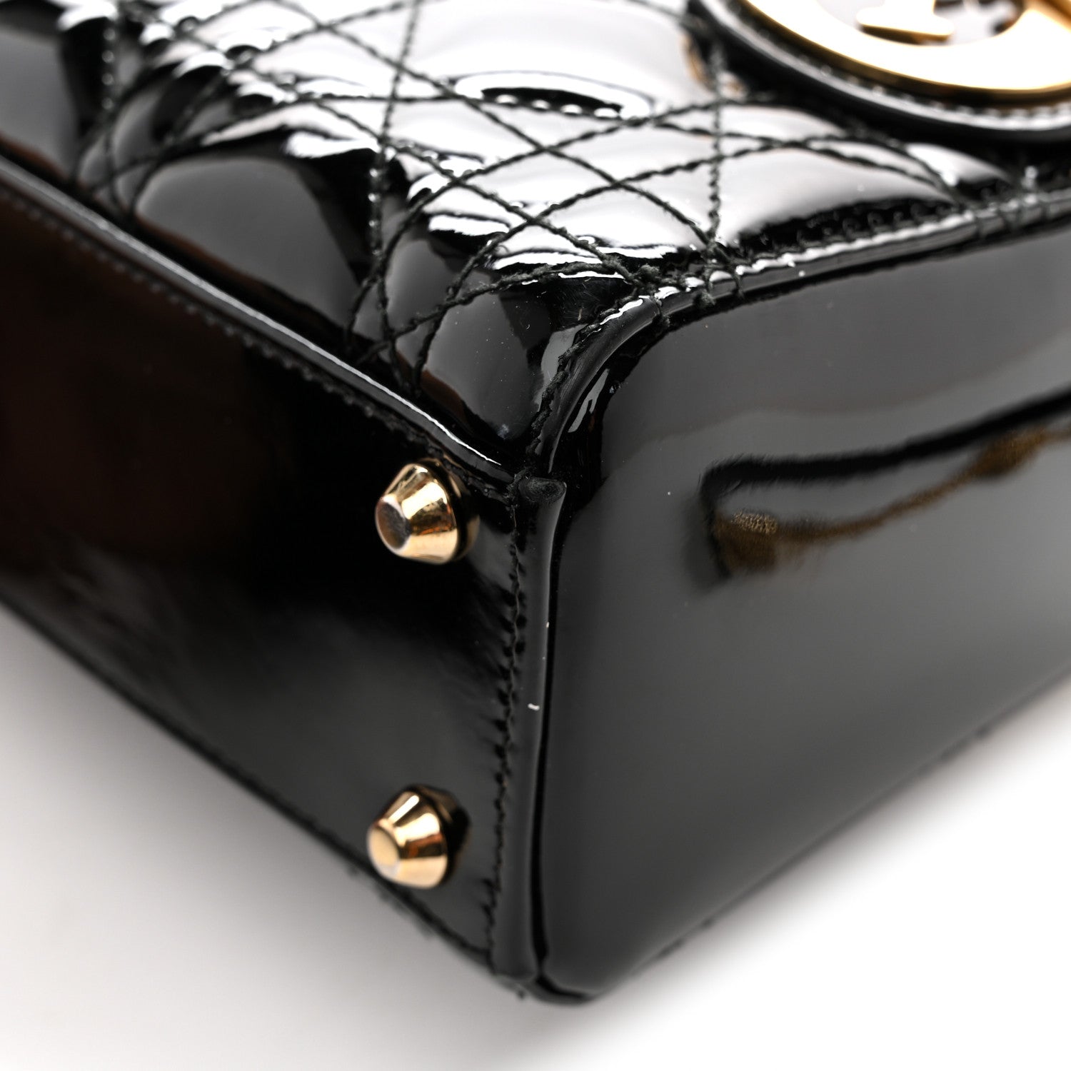 Christian Dior Patent Cannage Mini Lady Dior Black 13 of 13