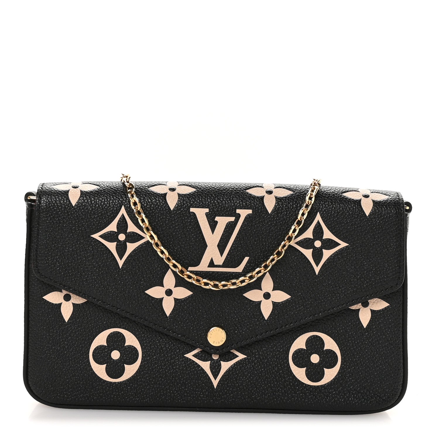 Louis Vuitton Empreinte Monogram Giant Felicie Pochette Black Beige 1 of 11