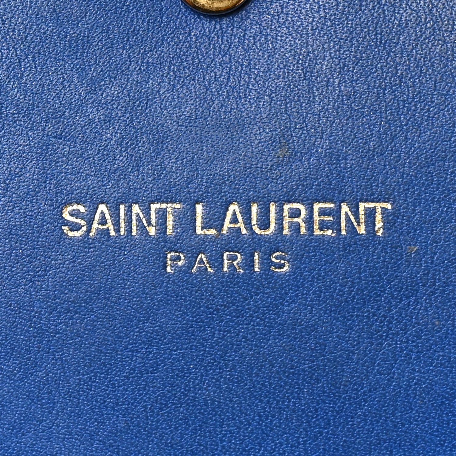 Saint Laurent Calfskin Classic Y Ligne Clutch Royal Blue 6 of 8