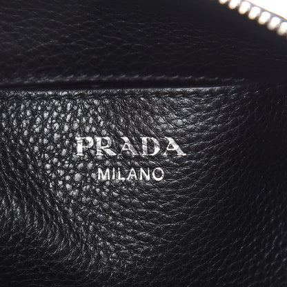 Prada Vitello Phenix Double Zip Crossbody Bag Black 7 of 11