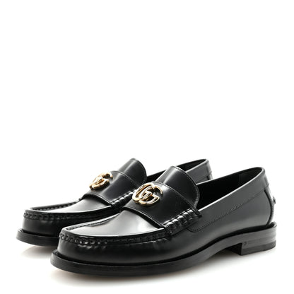Gucci Calfskin Millennial Ribot Womens GG Loafers 37.5 Black 4 of 10