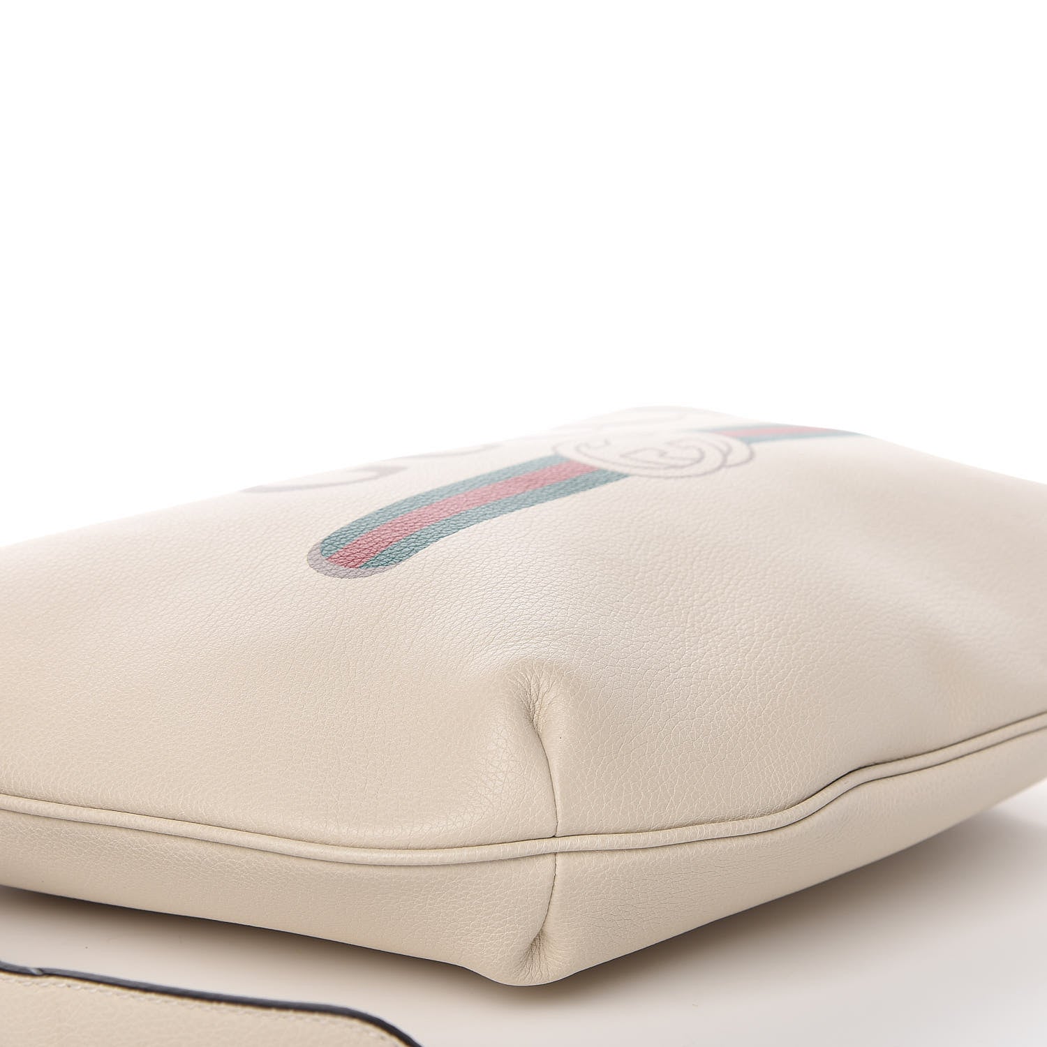Gucci Grained Calfskin Logo Half Moon Hobo White 6 of 10