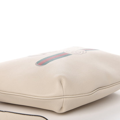 Gucci Grained Calfskin Logo Half Moon Hobo White 6 of 10