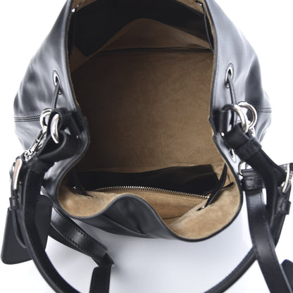 Prada Soft Calfskin Bucket Bag Black 5 of 11