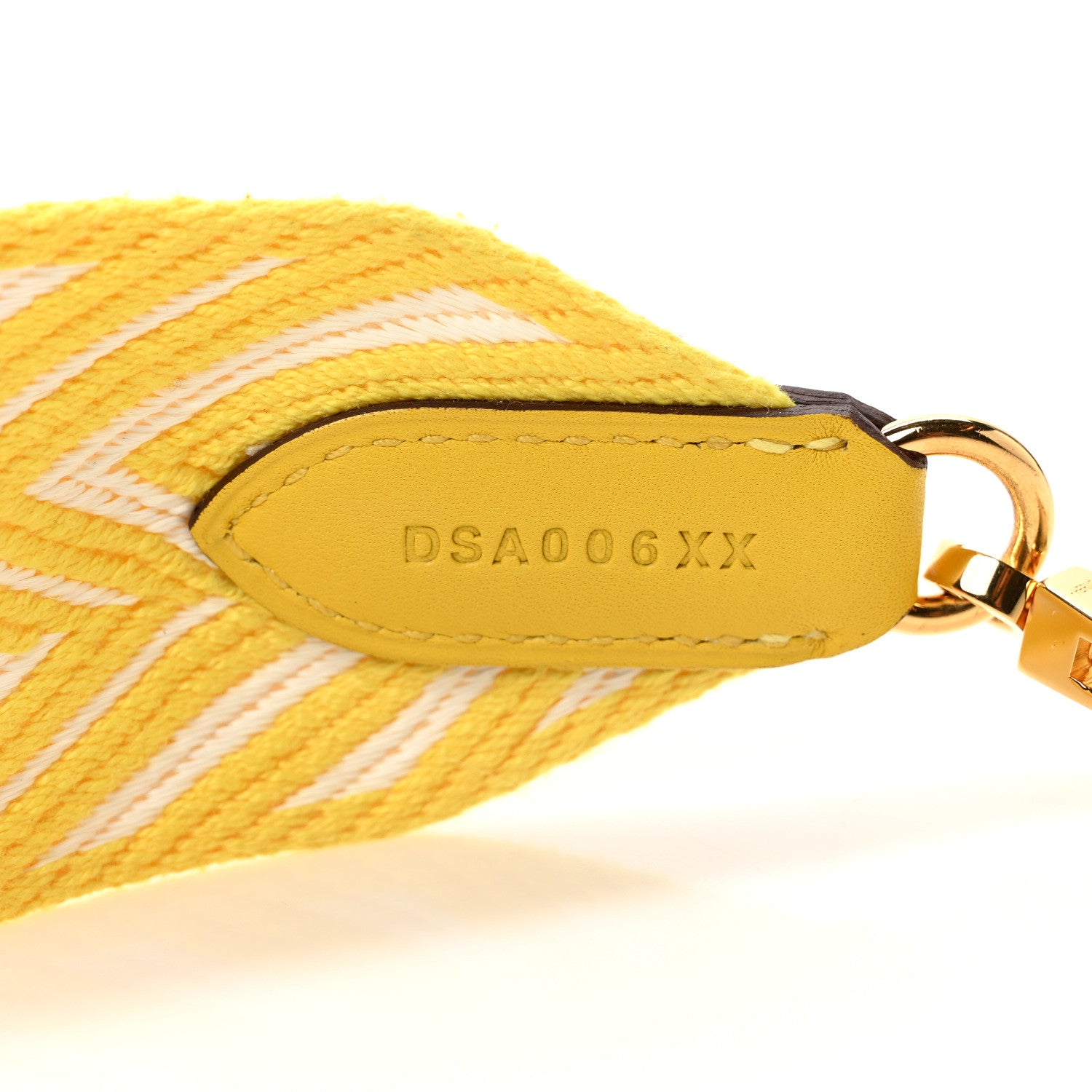 Hermes Toile Swift 50mm Sangle ZigZag Shoulder Strap Jaune Citron Blanc Jaune De Naples 4 of 5
