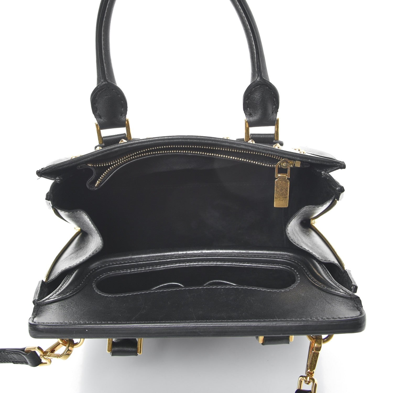 Alexander McQueen Calfskin Studded Small Heroine Black 5 of 9