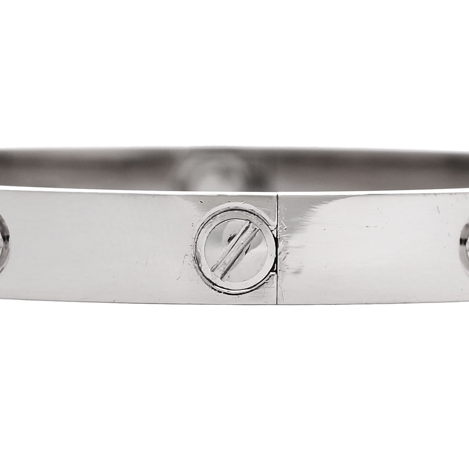Cartier 18K White Gold LOVE Bracelet 17 3 of 9
