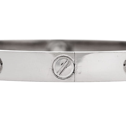 Cartier 18K White Gold LOVE Bracelet 17 3 of 9