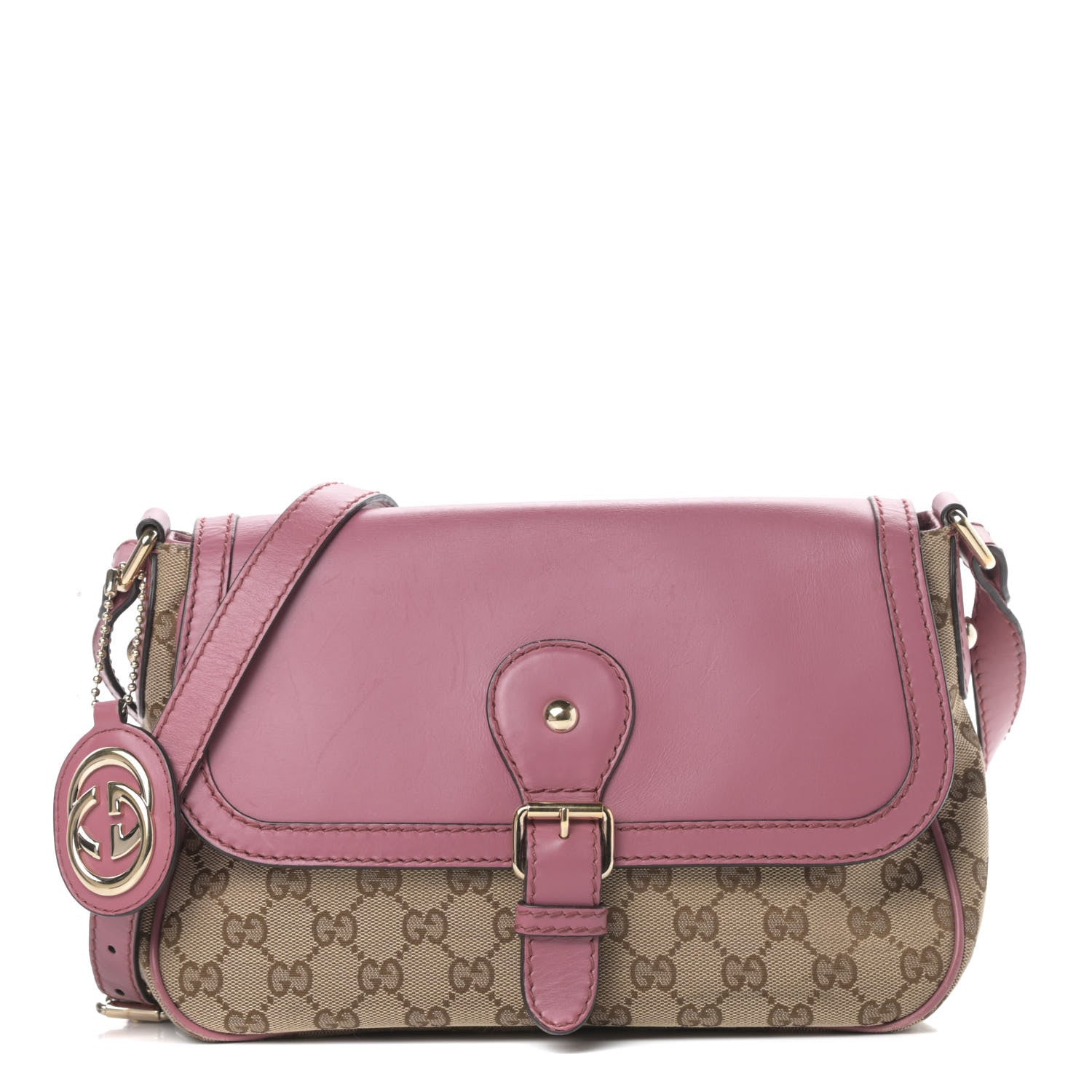 Gucci Monogram Techno Horsebit Large Shoulder Flap Bag Peonia Flower 1 of 18