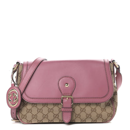 Gucci Monogram Techno Horsebit Large Shoulder Flap Bag Peonia Flower 1 of 18