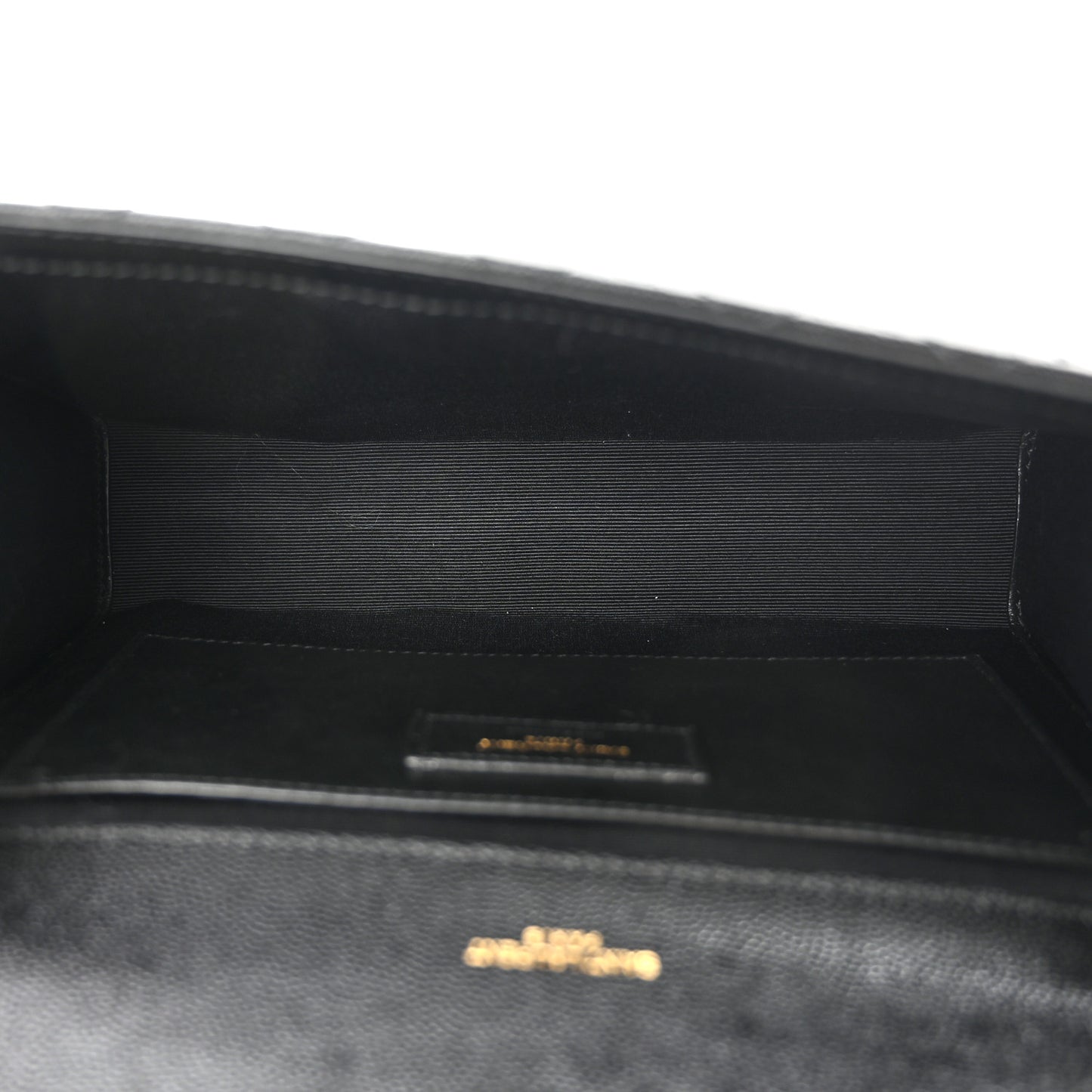 Grain De Poudre Textured Mixed Matelasse Triquilt Medium Monogram Satchel Black