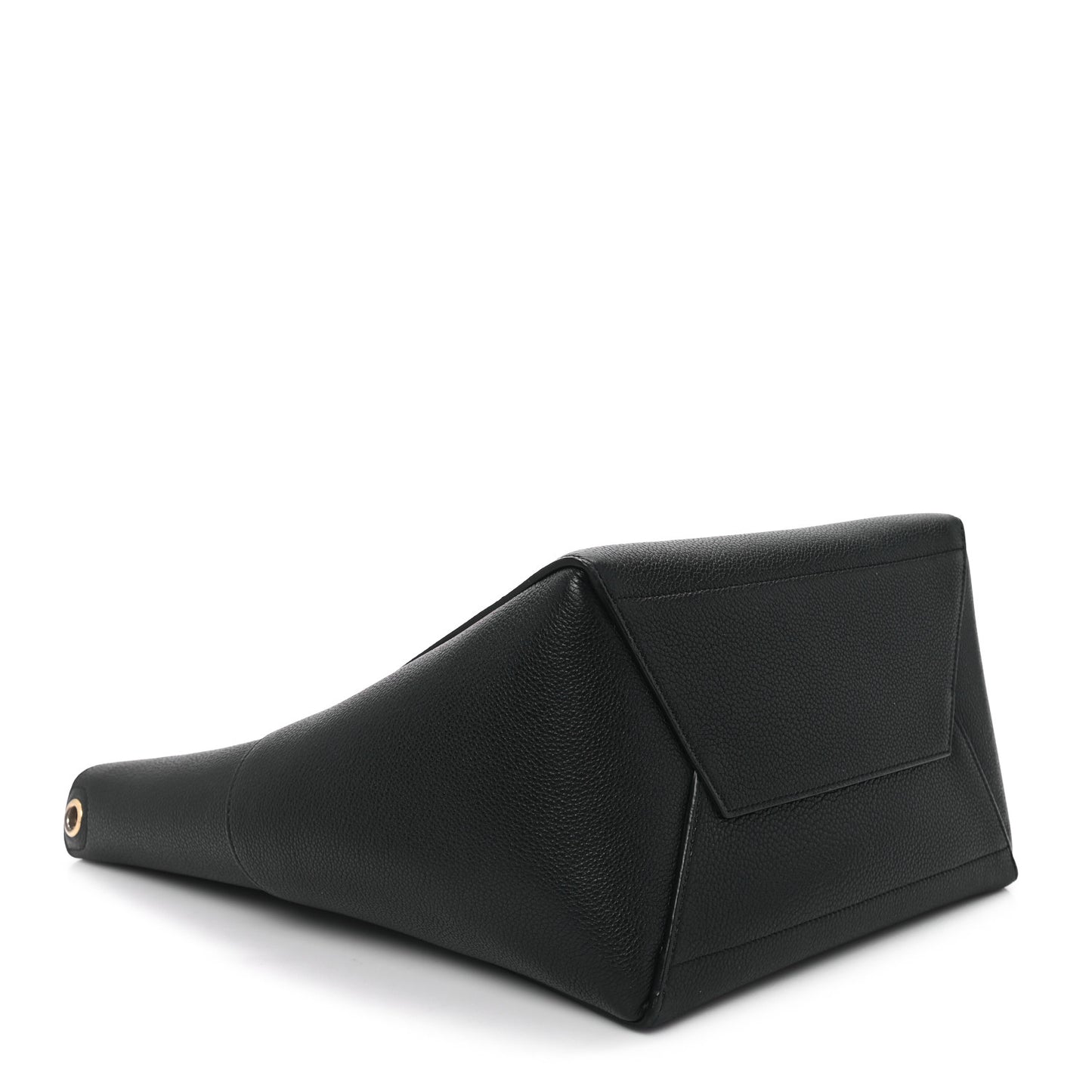 Soft Grained Calfskin Sangle Bucket Bag Black