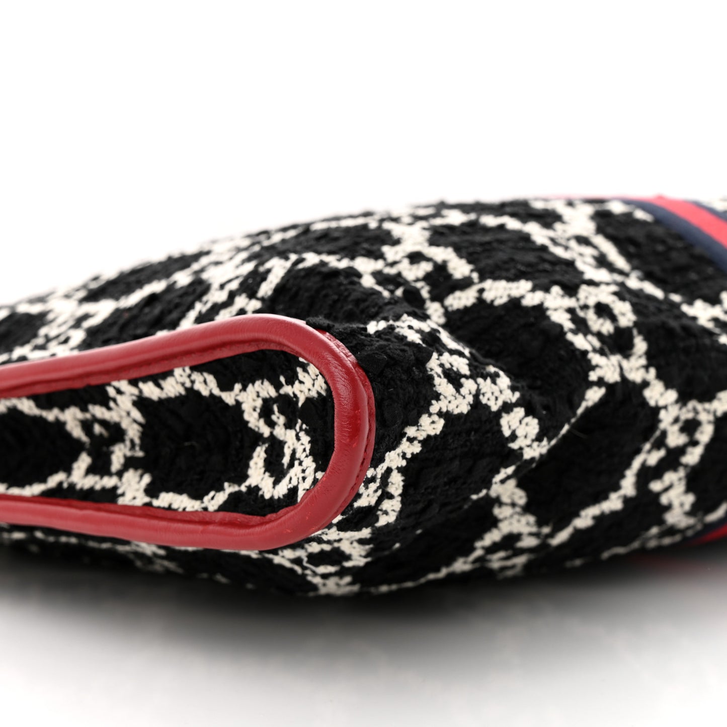 Tweed GG Monogram Large Rajah Chain Tote Romantic Cherry Black White