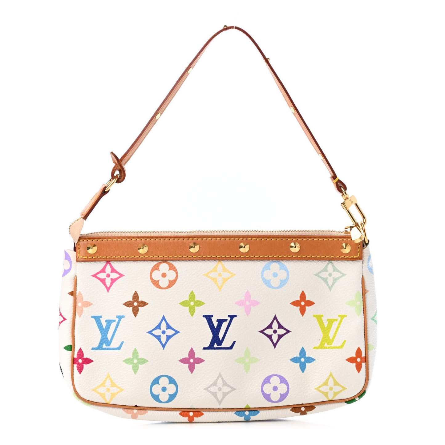 Monogram Multicolor Pochette Accessories White