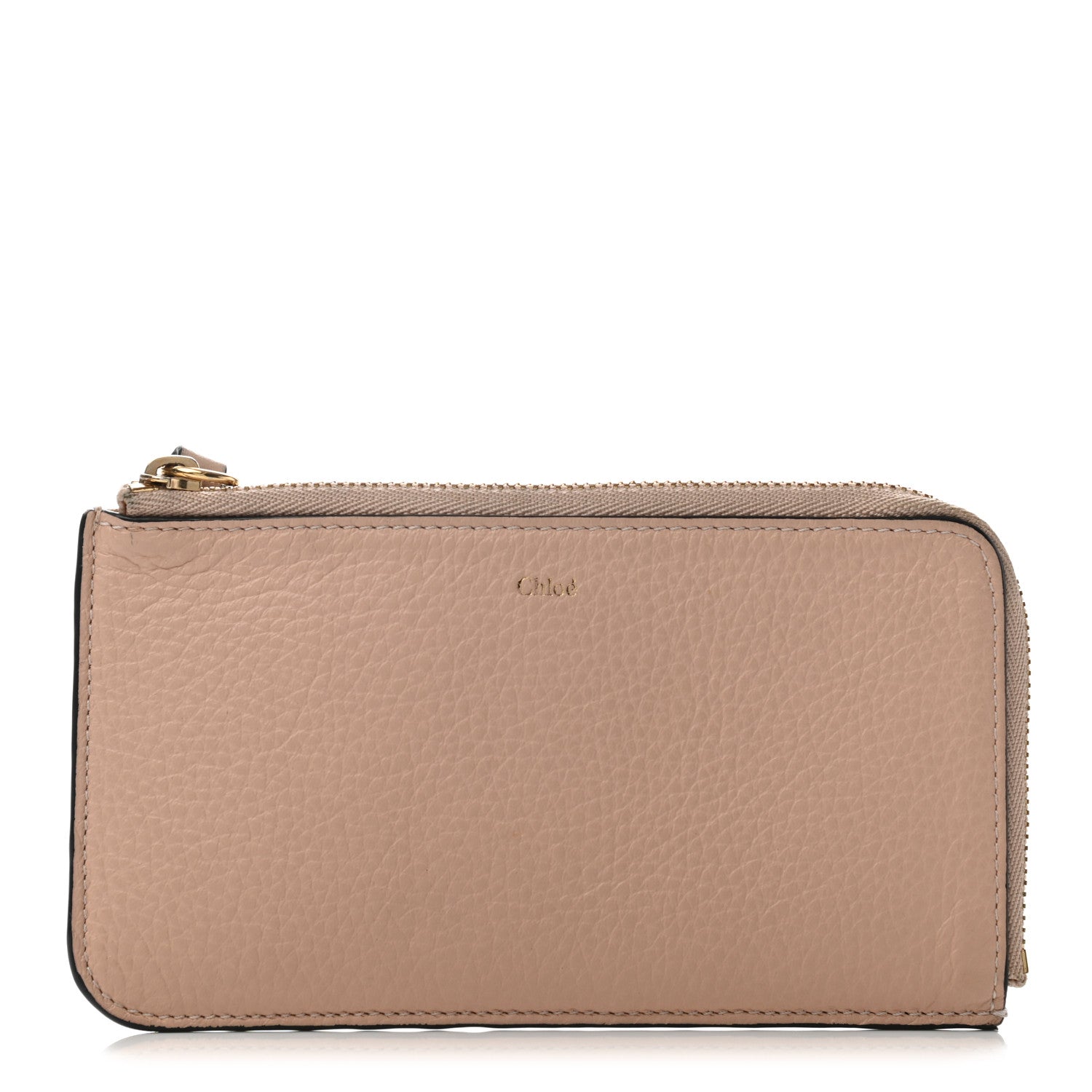 Chloe Grained Calfskin Alphabet Purse Wallet Cement Pink 1 of 7