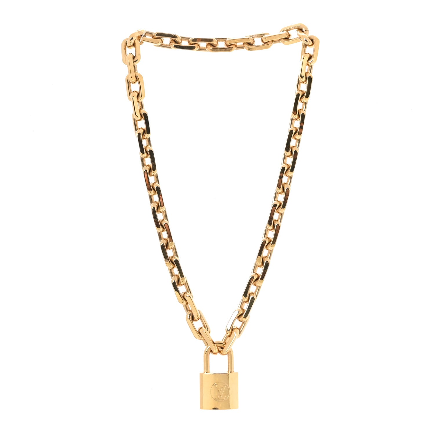 Louis Vuitton LV Edge Necklace Cadenas Gold 1 of 5