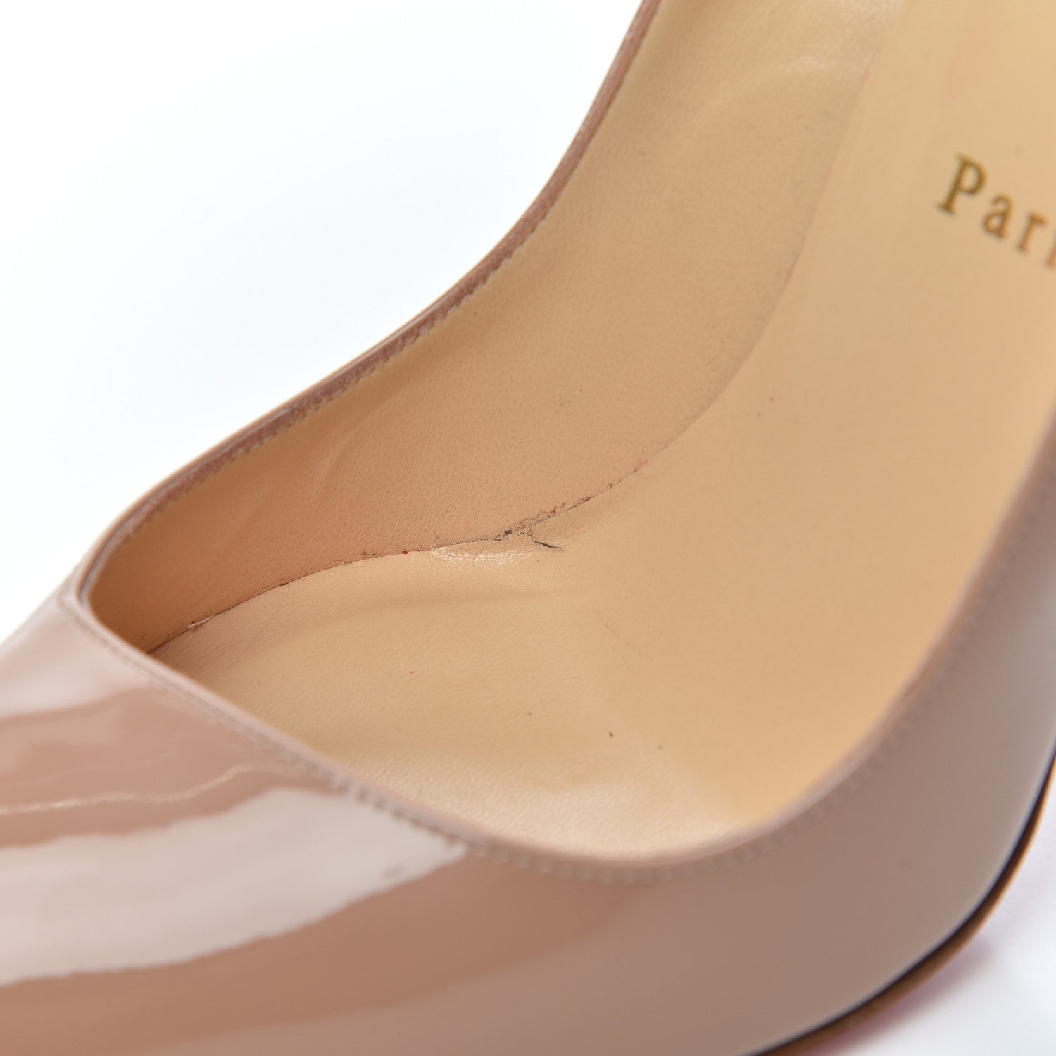 Christian Louboutin Patent Corneille 100 Pumps 38 Nude 8 of 14