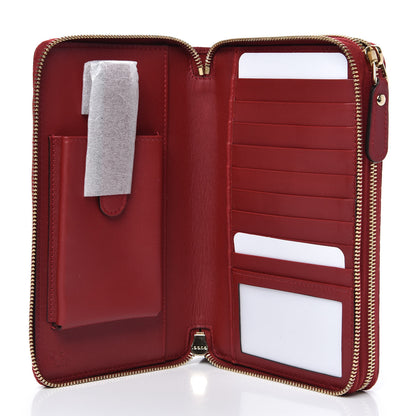 Gucci Microguccissima Zip Around Top Handle Travel Wallet Red 5 of 10
