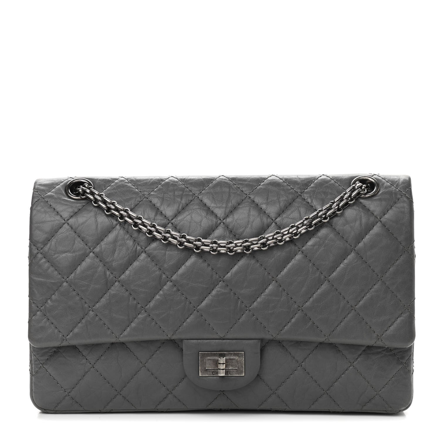 Chanel Aged Calfskin Quilted 2.55 Reissue 226 Flap Grey 1 of 11
