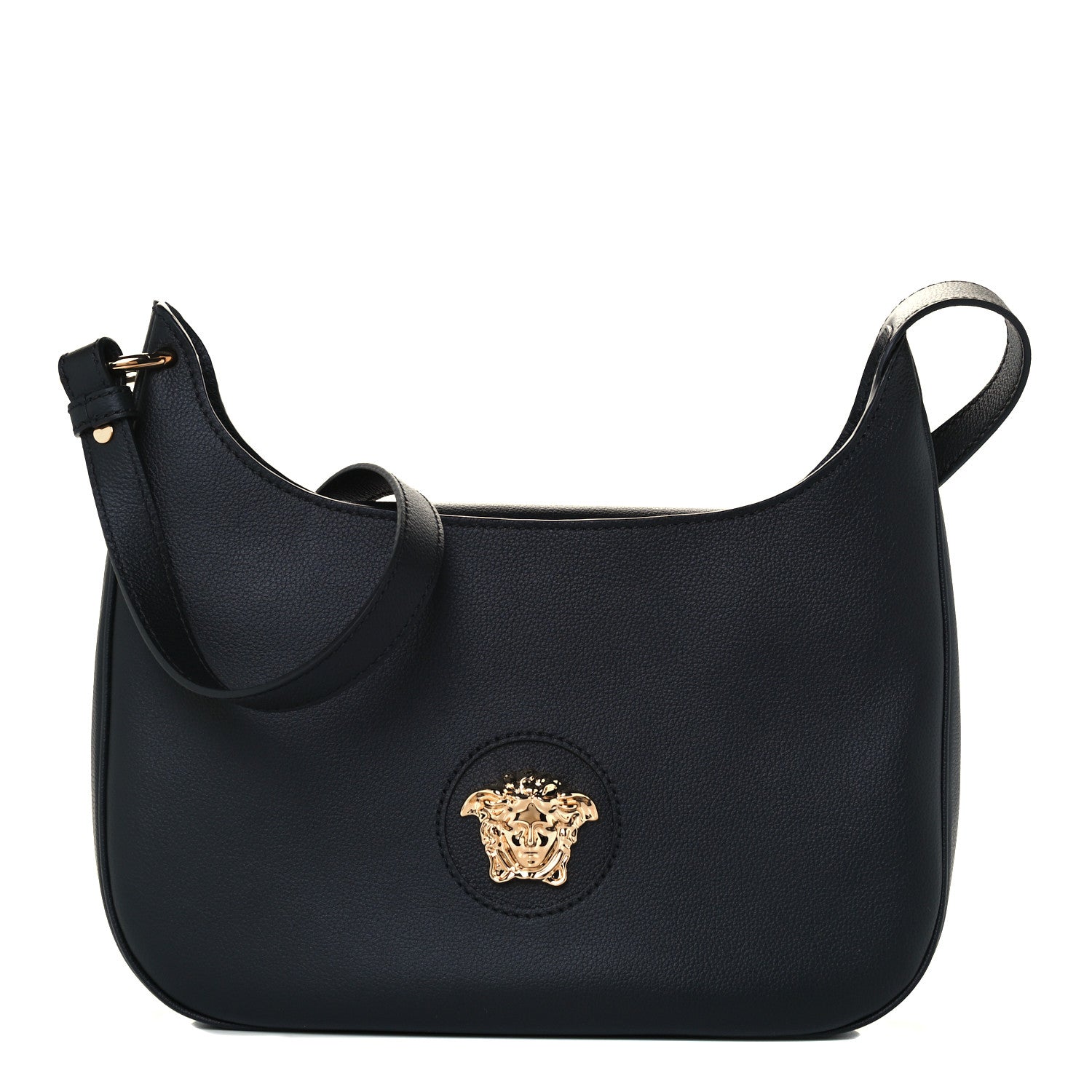 Versace Calfskin La Medusa Medium Hobo Crossbody Black 1 of 11