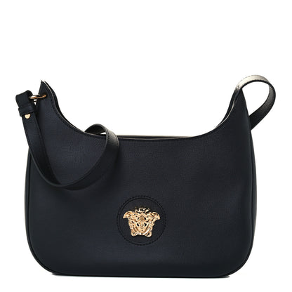 Versace Calfskin La Medusa Medium Hobo Crossbody Black 1 of 11