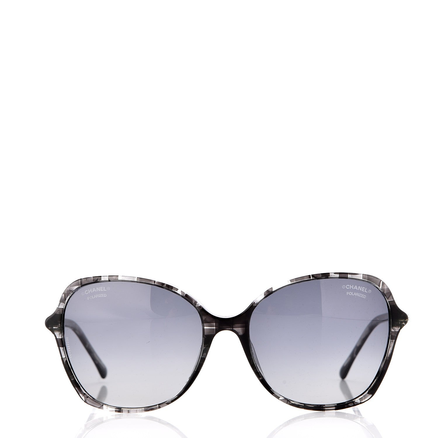Chanel CC Polarized Sunglasses 5344-A Black Grey 2 of 8