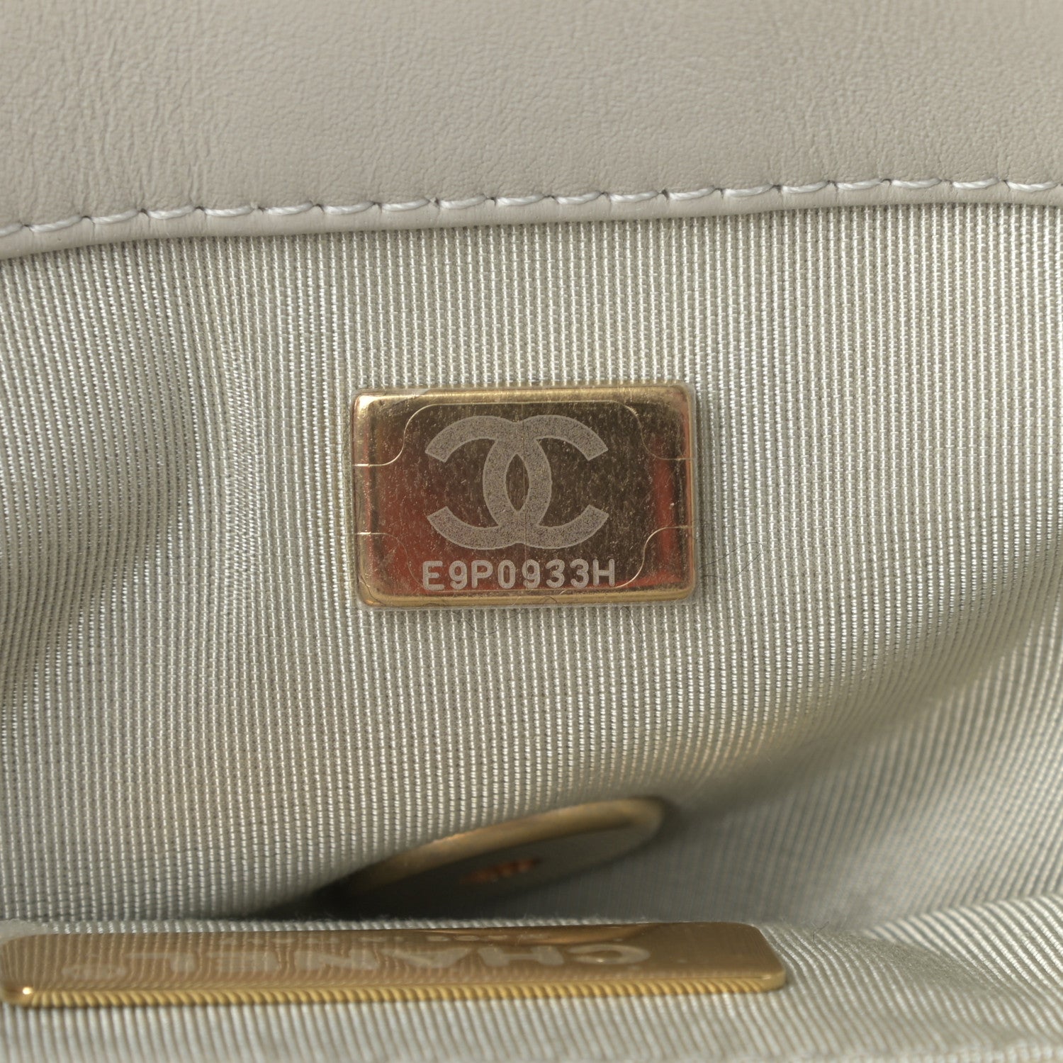 Chanel Tweed Quilted Medium Chanel 19 Flap Grey Ecru 8 of 11