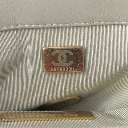 Chanel Tweed Quilted Medium Chanel 19 Flap Grey Ecru 8 of 11
