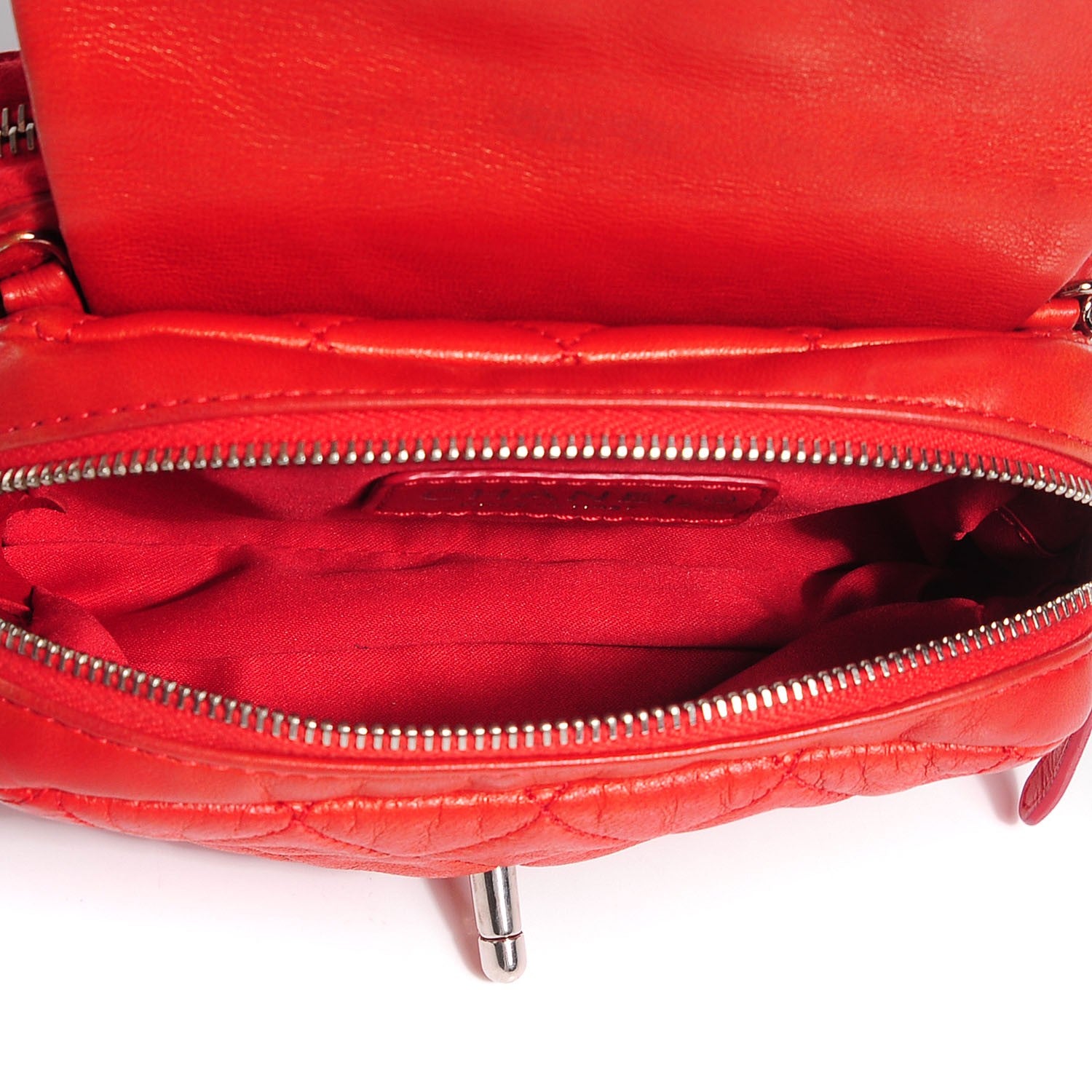 Chanel Lambskin Quilted WOC Mini Flap Red 5 of 8