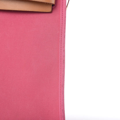 Hermes Vache Hunter Toile Herbag Zip 31 PM Rose Lipstick 16 of 18