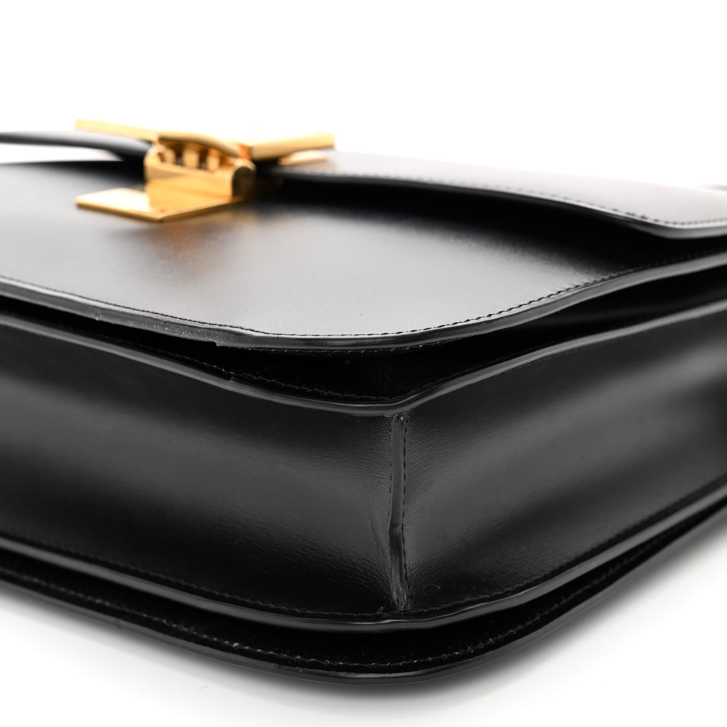 Box Calfskin Medium Classic Box Flap Bag Black