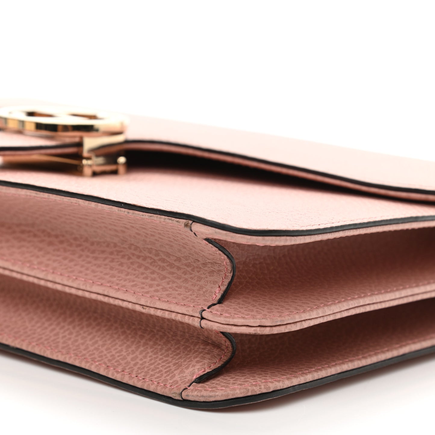 Dollar Calfskin Interlocking G Shoulder Bag Soft Pink
