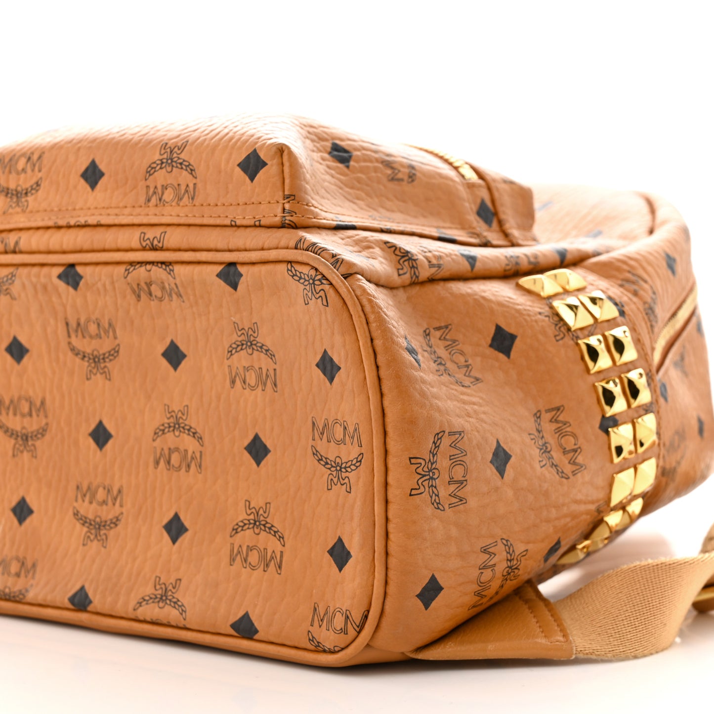 Visetos Small Side Stud Stark Backpack Cognac