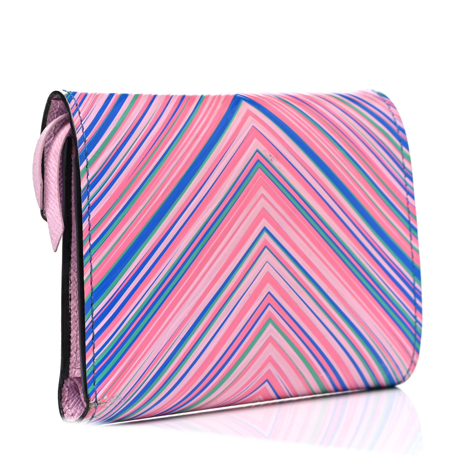 Louis Vuitton Epi Tropical Victorine Wallet Blue Rose 3 of 6