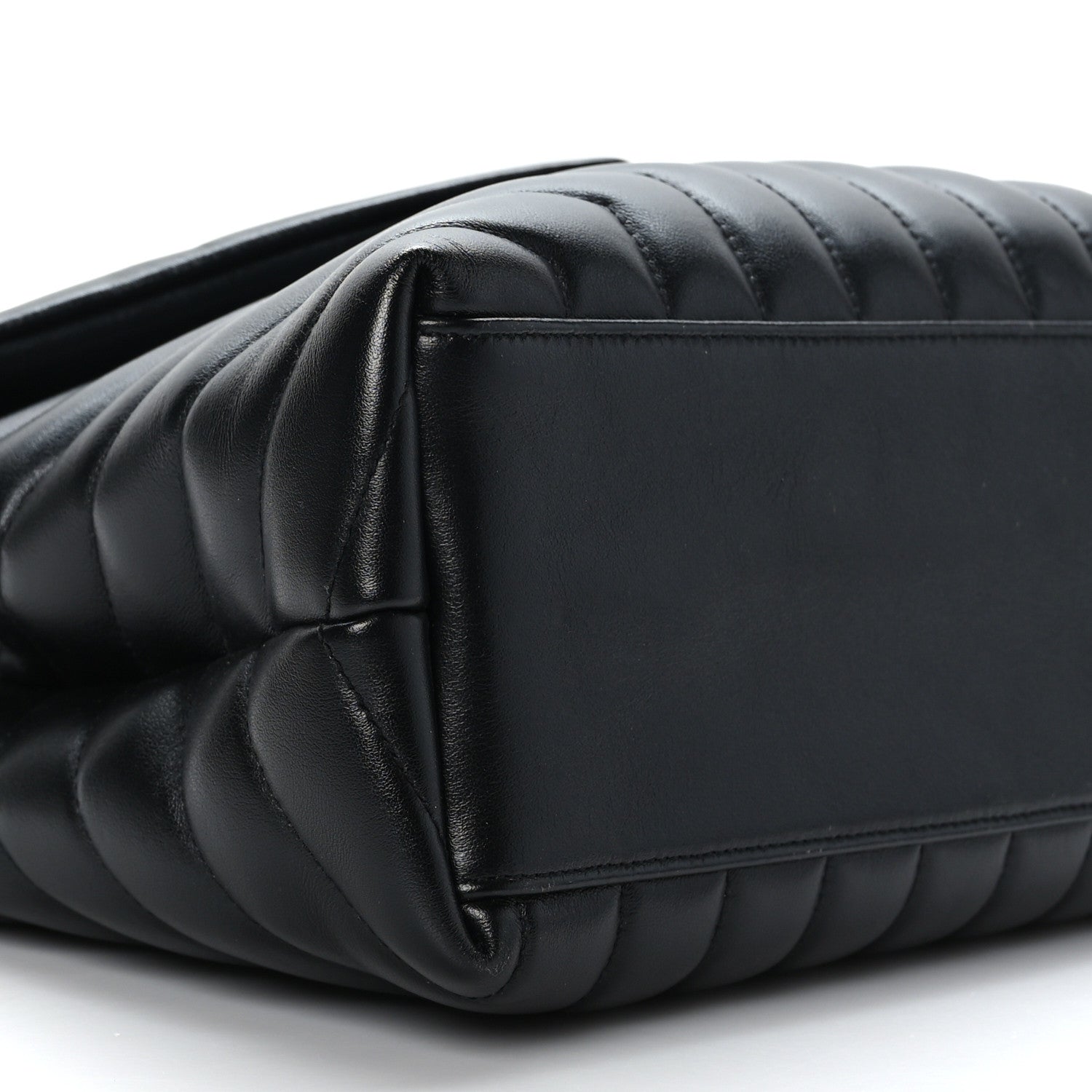 Saint Laurent Calfskin Y Quilted Monogram Monochrome Medium Loulou Chain Satchel Black 8 of 9