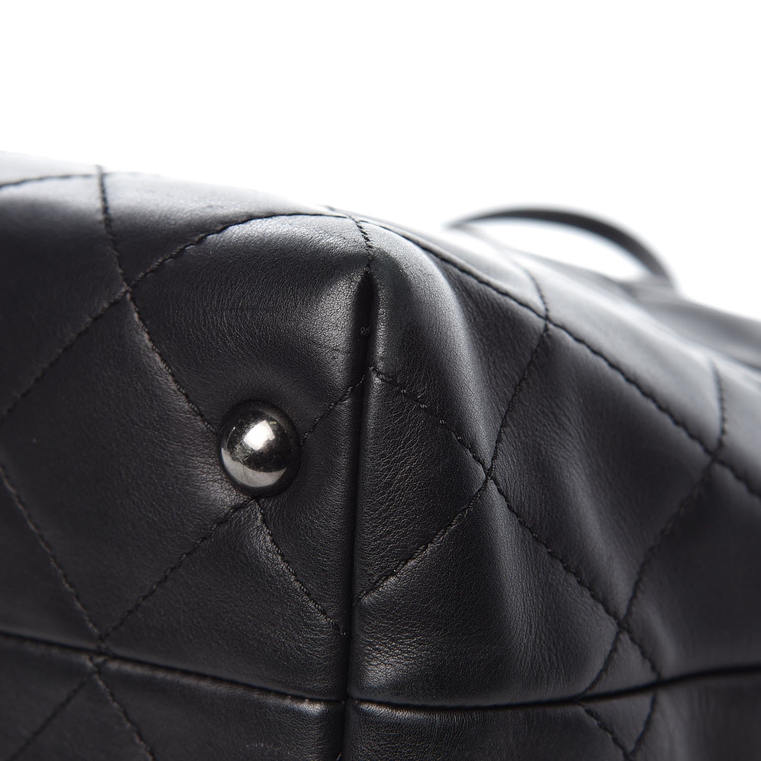 Chanel Calfskin Quilted Shopping In Chains Tote Black 11 of 13
