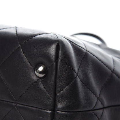 Chanel Calfskin Quilted Shopping In Chains Tote Black 11 of 13