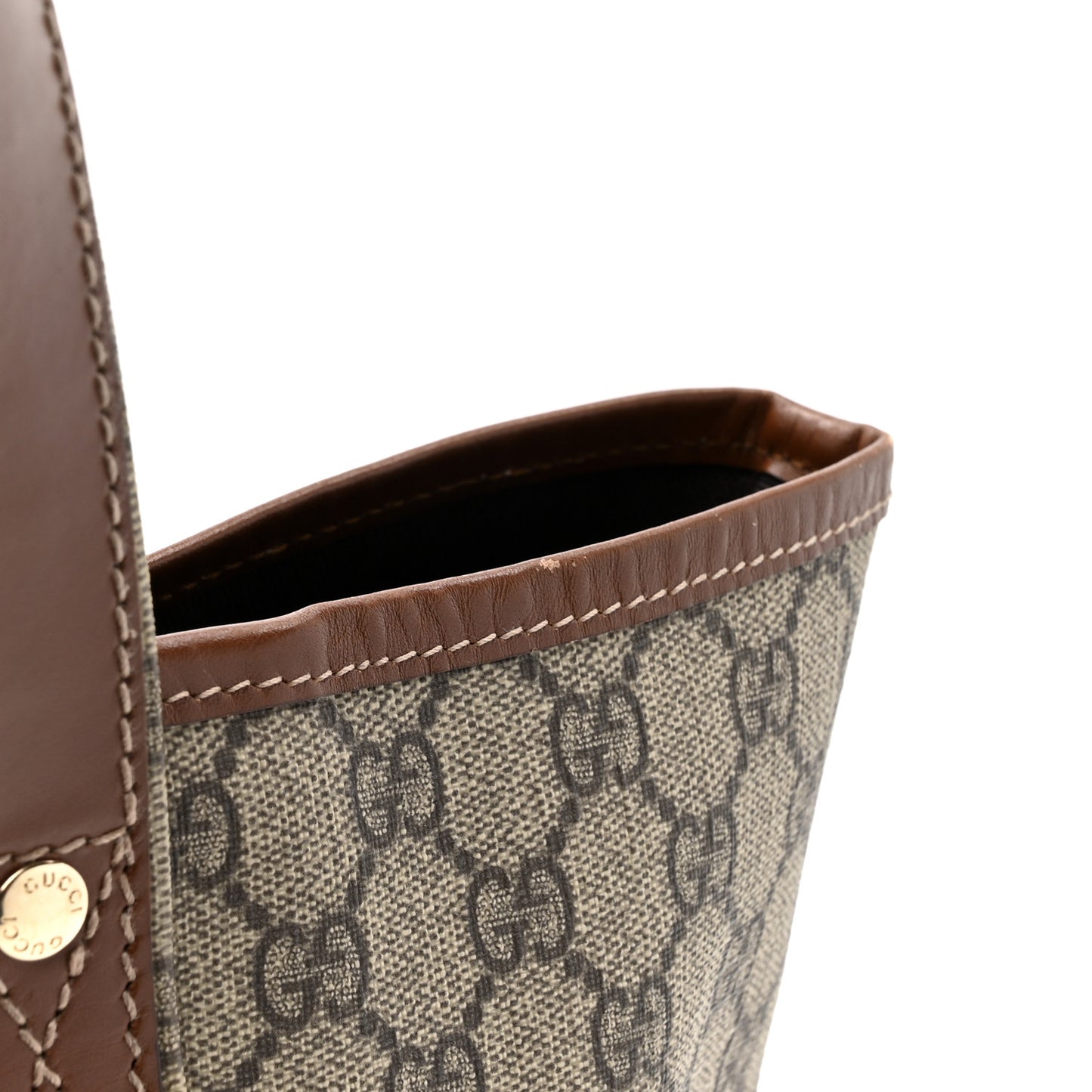 GG Plus Monogram Medium Signature Web Loop Tote Light Brown