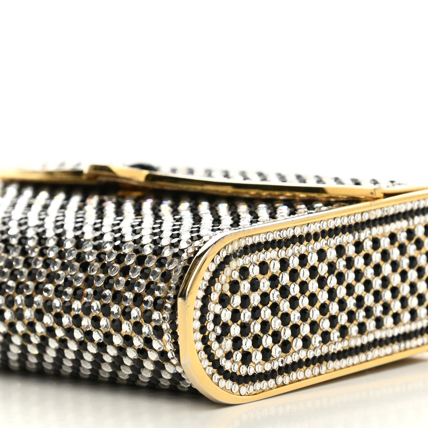 Swarovski Crystal Clutch Gold Black