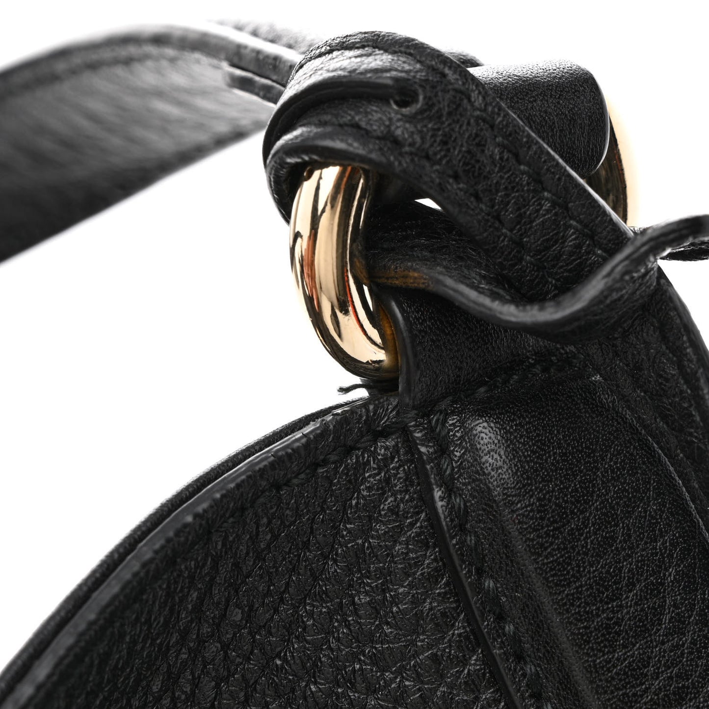 Pebbled Calfskin Medium Soho Shoulder Bag Black