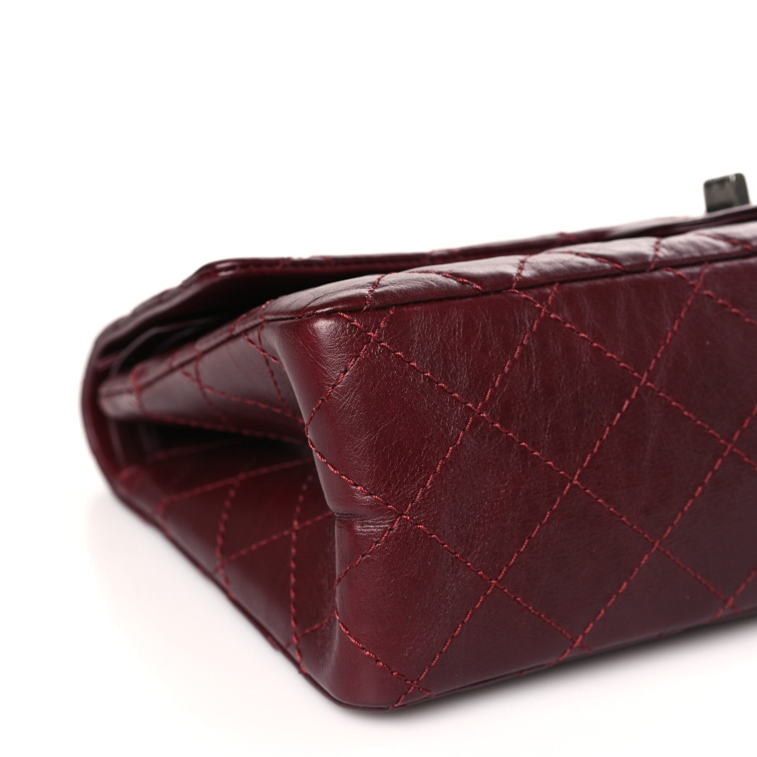 Chanel Aged Calfskin Quilted 2.55 Reissue 226 Flap Dark Burgundy 8 of 9