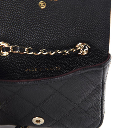 Chanel Caviar Quilted Mini Chain Belt Bag Black 9 of 12