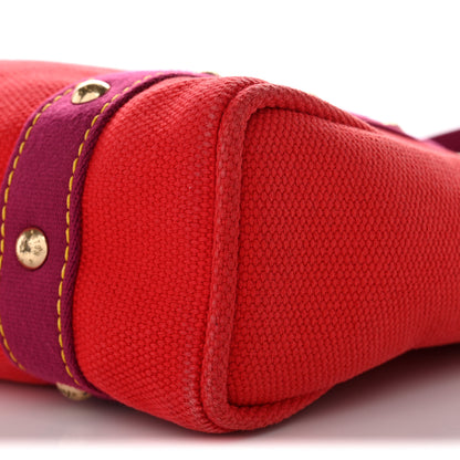 Louis Vuitton Toile Antigua Cabas MM Red Pink 9 of 10