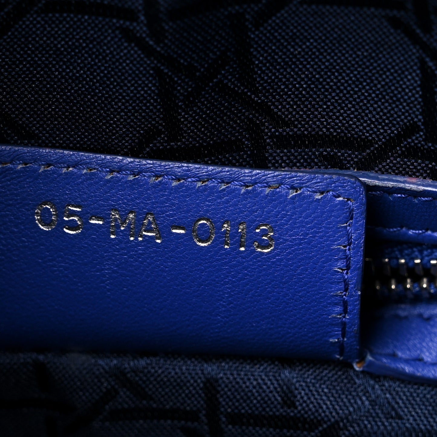 Lambskin Cannage Large Lady Dior Blue