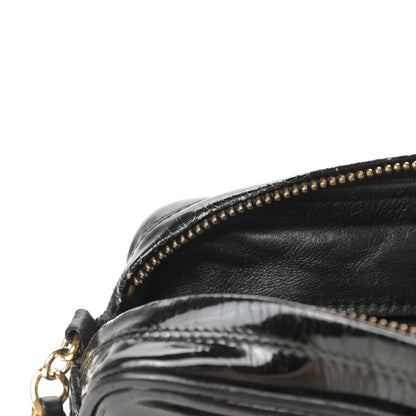 Chanel Patent Quilted Tassel Camera Case Black 13 of 15