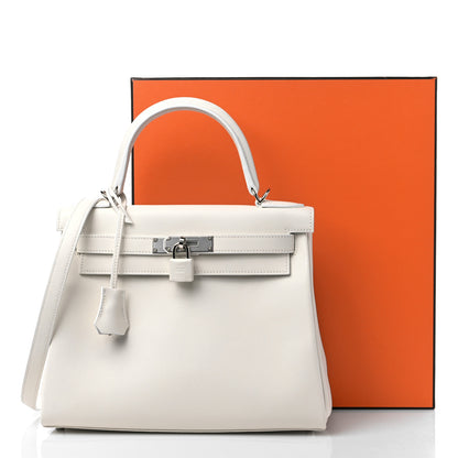 Hermes Evercolor Kelly Retourne 28 White 10 of 10